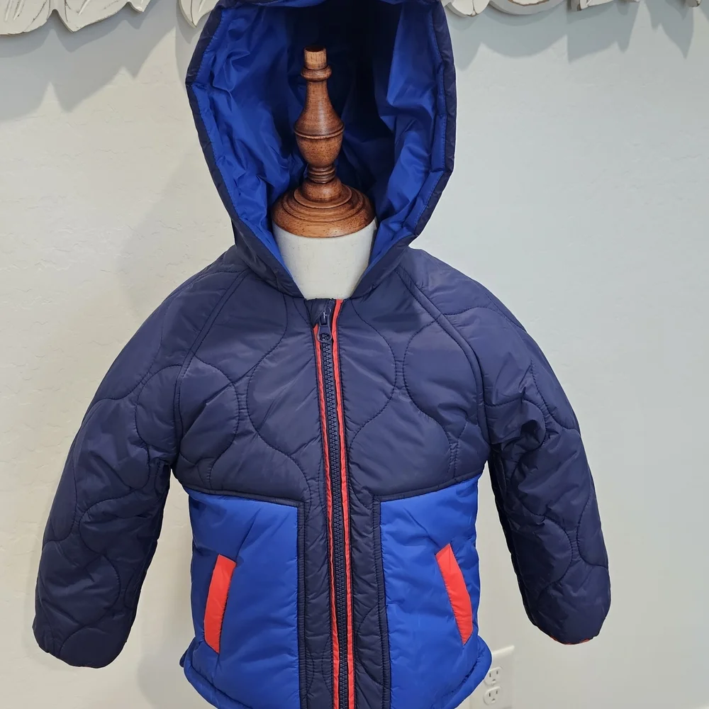 NWT ADVENTUREWEAR 360 Blue Quilted Jacket - Boys Size 4